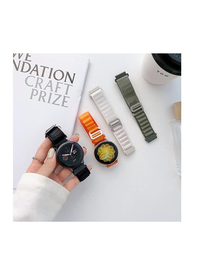 Generic Durable Band 22 Compatible with Huawei Watch /GT2 / GT2 PRO / GT Runner / GT3 / GT3 Pro / GT4 / GT4 Pro / GT1 46mm, TenTech Knitted Alpine Loop Sports Band – Orange  - Image 4