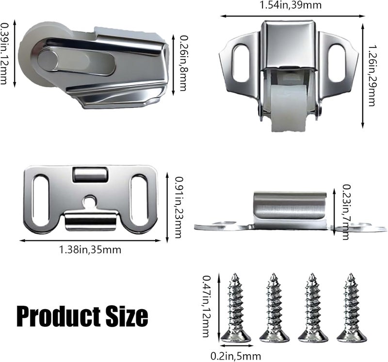 Bryxium Mailbox Replacement Roller Catch Latch - 2 Packs RV Screen Door Locks Shower, Shutter Door Accessories, Cabinet Doors, Spring Hidden Latches and Catches with Screw for Home Kitchen Pantry and Camper - Image 3
