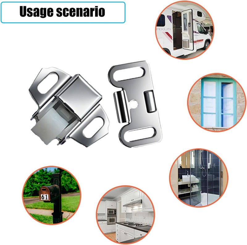 Bryxium Mailbox Replacement Roller Catch Latch - 2 Packs RV Screen Door Locks Shower, Shutter Door Accessories, Cabinet Doors, Spring Hidden Latches and Catches with Screw for Home Kitchen Pantry and Camper - Image 4