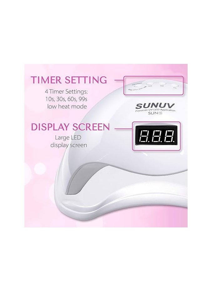 Generic - Eigshow UV Light for Gel Nails,SUNUV LED Nail Lamp for Gel Polish 36W Nail Dryer with 4 Timers SUN5 - Image 1