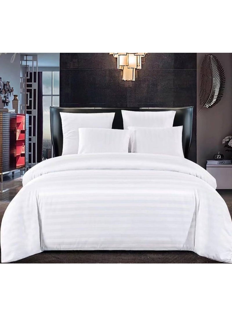Luxury King 6-Piece Bedding Set –  simple Design, 220x240cm Duvet Cover with Fitted Sheet & 4 Pillowcases