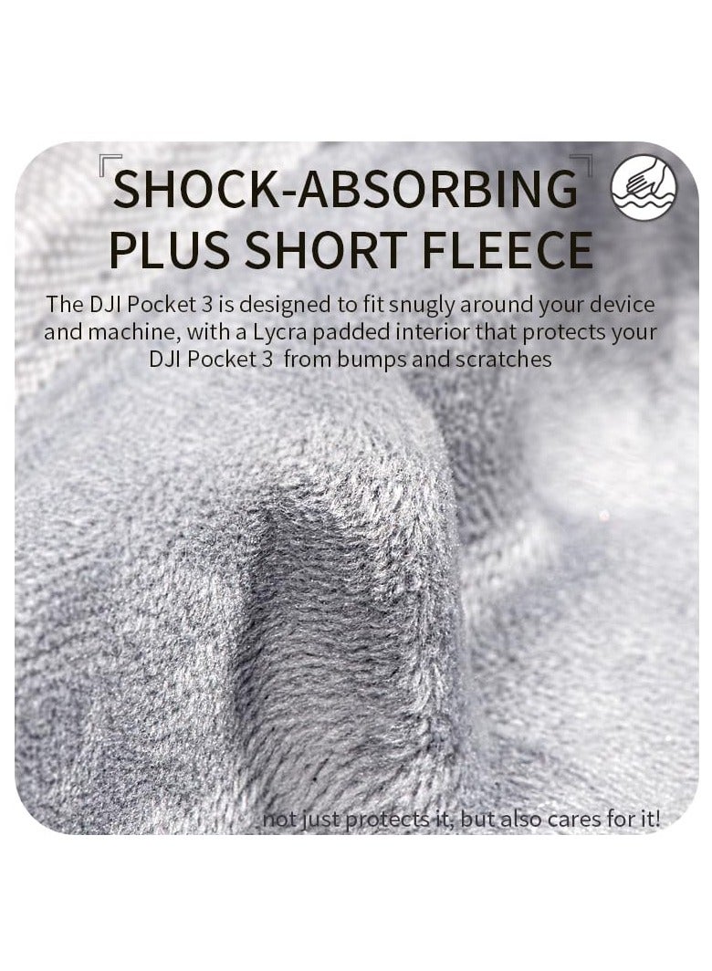 SYOSI DJI Osmo Pocket 3 Carrying Bag, Fit for Osmo Pocket 3, Waterproof Hard Carrying Case, Portable U Storage Protective Bag for DJI Osmo Pocket 3 Creator Combo Accessories, PU Leather Storage - Image 5