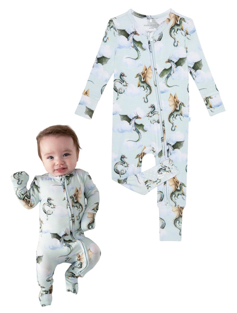 Posh Peanut Convertible Baby Sleepers Boys Footless Baby Pajamas with 2 Way Zipper for Easy Diaper Changes Percy 69 Months - Image 2