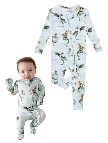 Posh Peanut Convertible Baby Sleepers Boys Footless Baby Pajamas with 2 Way Zipper for Easy Diaper Changes Percy 69 Months - Image 1