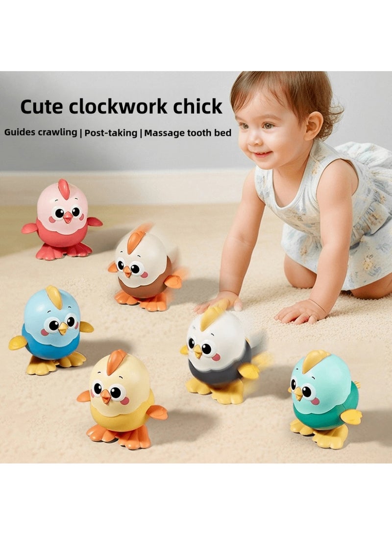 Wind-Up Jumping Chicken Toy – Manual Clockwork Yellow Chicken, Fun Crawling & Jumping Puzzle Animal for Kids 3+ | Durable, Entertaining & Gender-Neutral | Perfect Gift for Christmas, Thanksgiving & New Year - Image 1