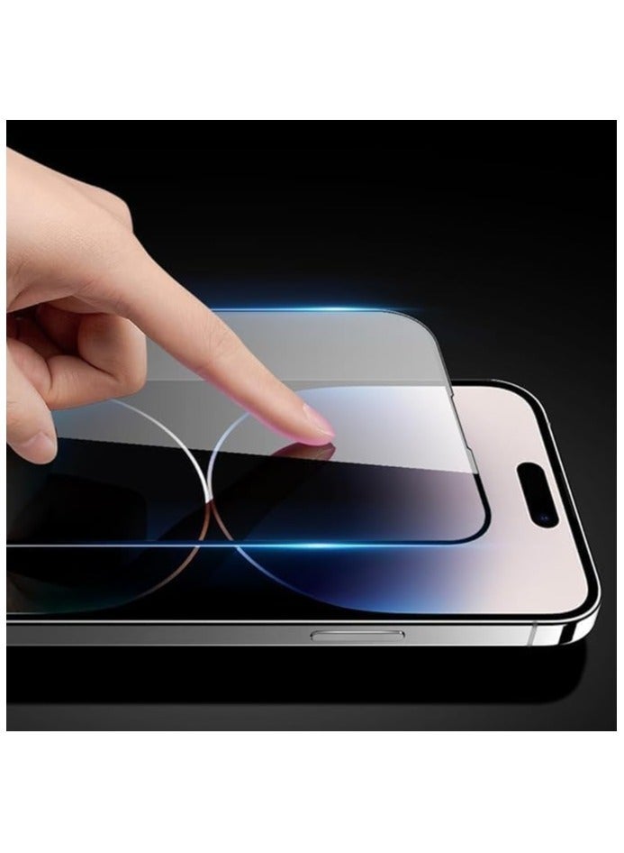 إلترازون واقي شاشة زجاجي لهاتف iPhone 15 Pro Max واقي شاشة من الزجاج المقسى بالكامل من الحافة إلى الحافة لهاتف iPhone 15 Pro Max (2023) (iPHONE 15 PRO MAX) - Image 4