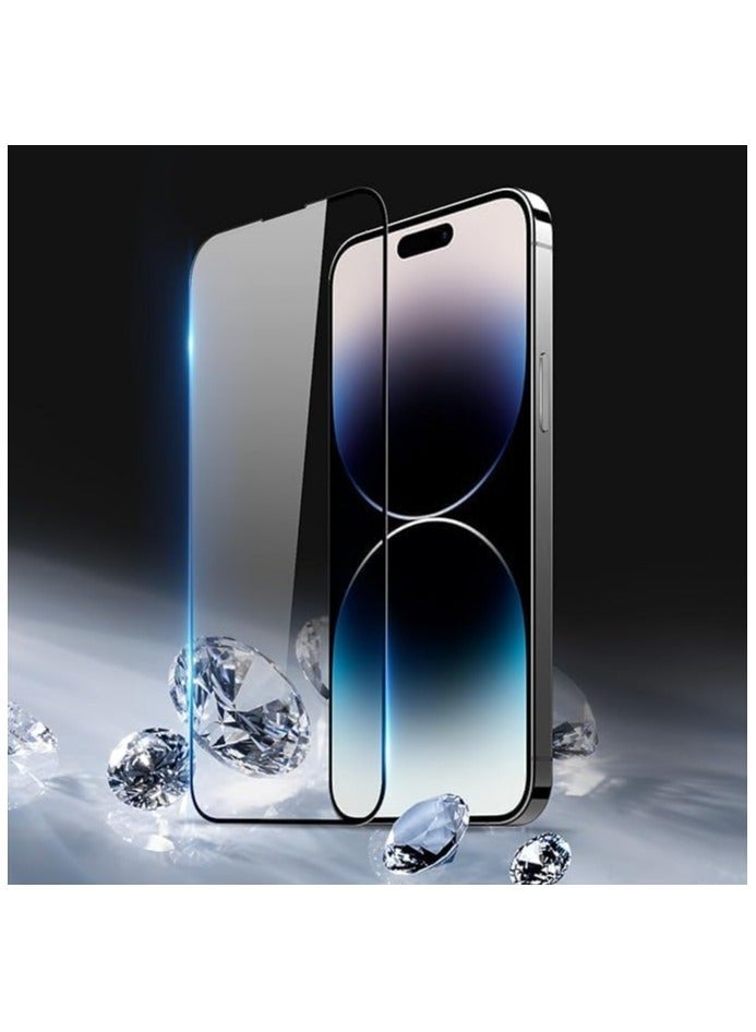 إلترازون واقي شاشة زجاجي لهاتف iPhone 15 Pro Max واقي شاشة من الزجاج المقسى بالكامل من الحافة إلى الحافة لهاتف iPhone 15 Pro Max (2023) (iPHONE 15 PRO MAX) - Image 2