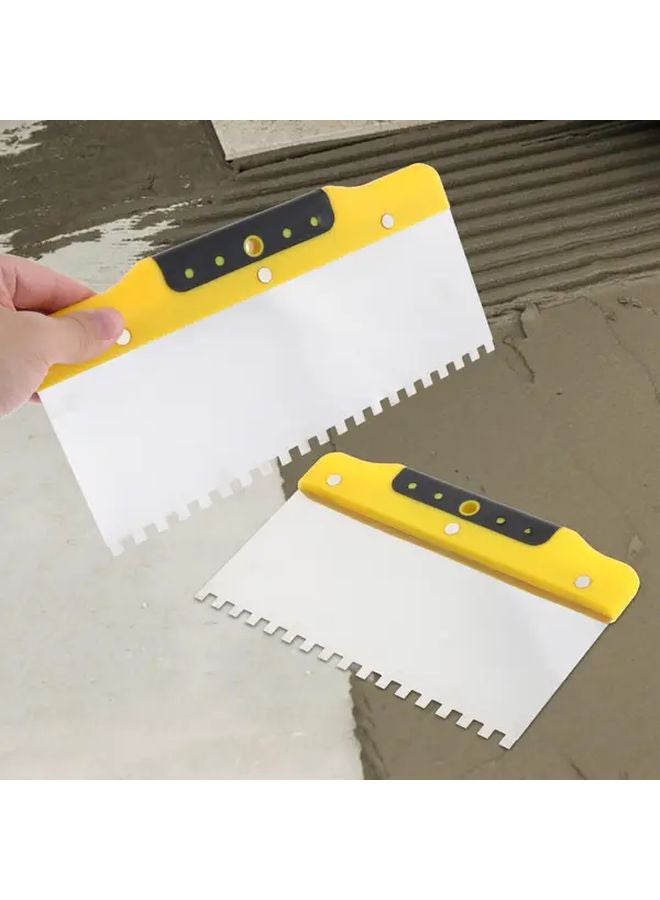200mm Stainless Steel Notched Drywall Trowel With Comfort Grip For Concrete Plastering - Image 5