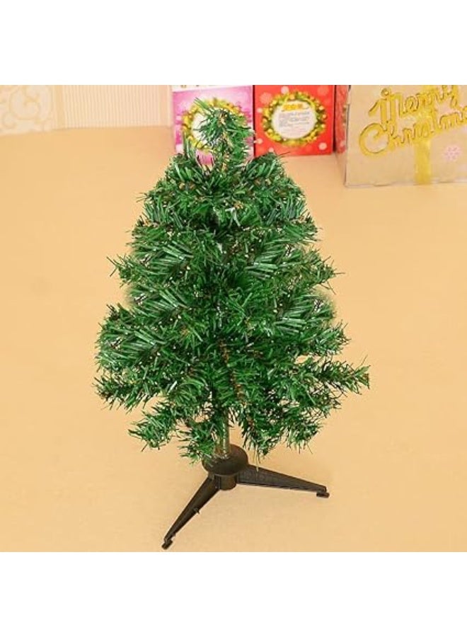 اشجار الكريسماس شجرة اخضر العادية الشجرة بالعمود المعدني اللين في الحركة و القعدة البلاستيك المقاس : 30 سم + 10 لعب تزين الشجرة + سريا ليد 1.5 متر اصفر - Image 2