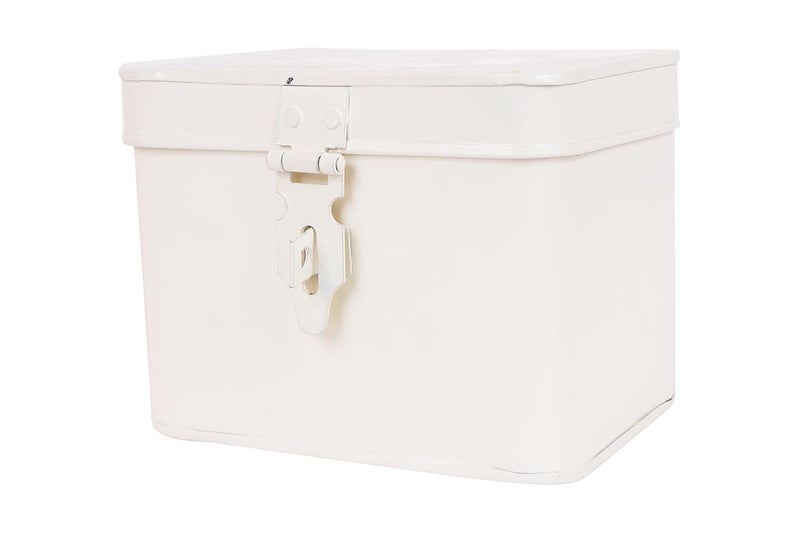INDIAN ARTISANS INDIAN ARTISANS Metal Gift Trunk BoxMini TrunkColour CreamSize 6 inch  - Image 2
