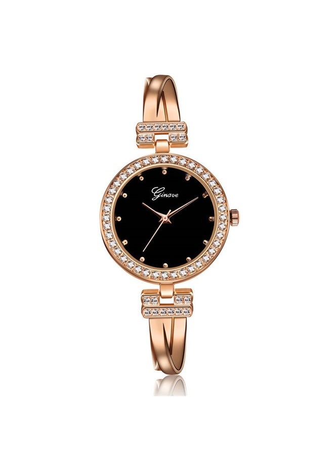 yongsheng Women's Analog Wristwatch With 3 Bracelets, Women Dressy Numerals Bangle Bracelets Set  - Image 3