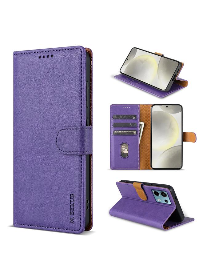 The Bros Case For Redmi Note 13 Pro 4G CSJ-P1 Solid Color Leather Phone Case