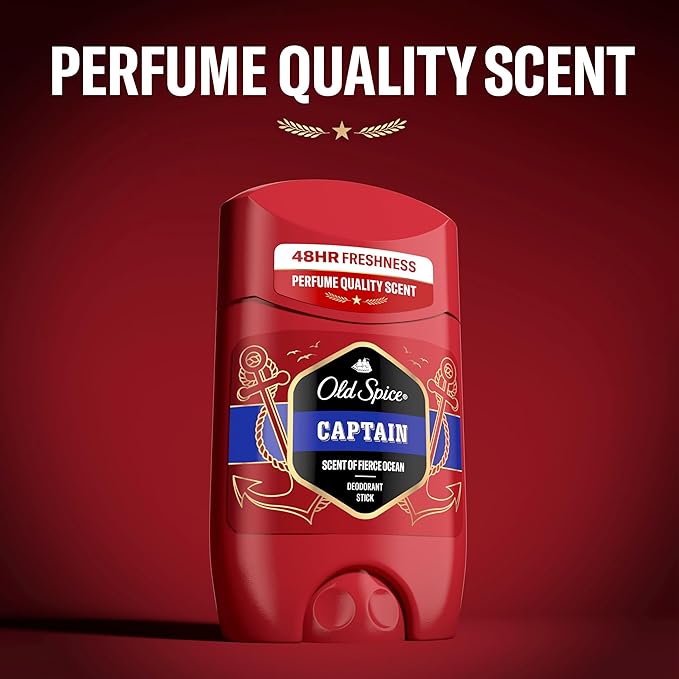 Old Spice Captain Deodorant Stick For Men 6x50 ml 48H Fresh 0 Aluminium Salts AntiWhite Marks and Yellow Stains - Image 3