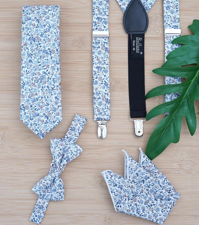 BELLUNO Boys' Floral Ties, Hook and Loop Pre-tied Flower Ties for Little Kids and Pre-teens - Image 5