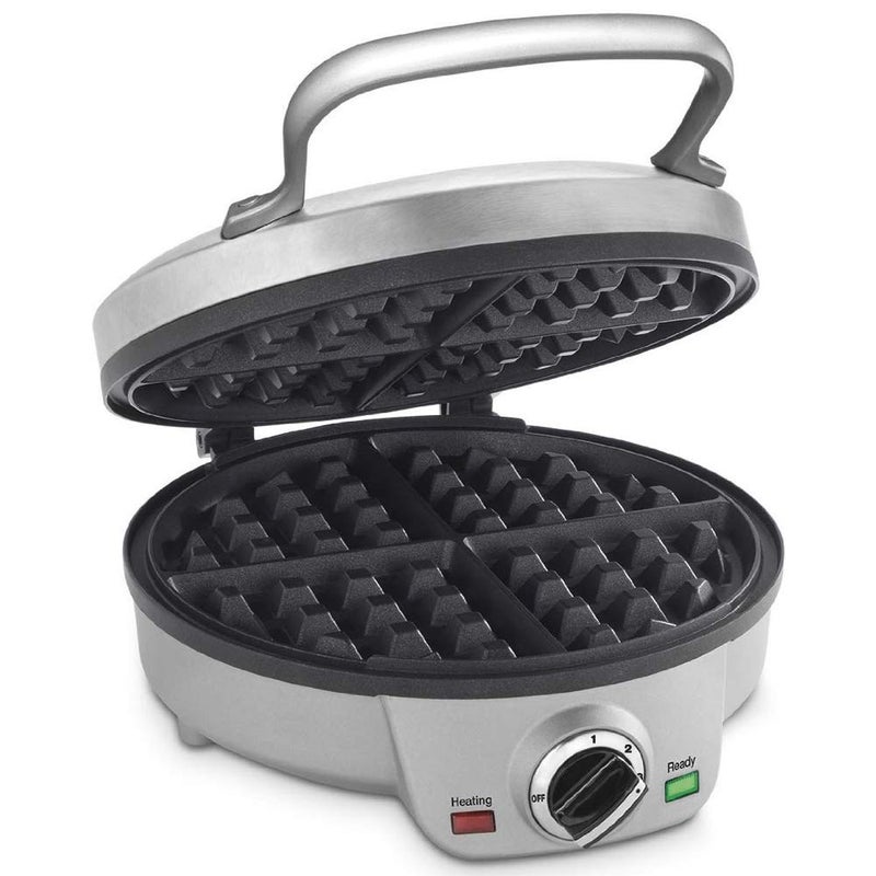 Cuisinart Cuisinart Mini Belgian Waffle Maker, Round Mini Waffle Iron, Silver, WAF-200P1  - Image 2