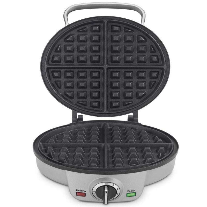 Cuisinart Cuisinart Mini Belgian Waffle Maker, Round Mini Waffle Iron, Silver, WAF-200P1  - Image 3