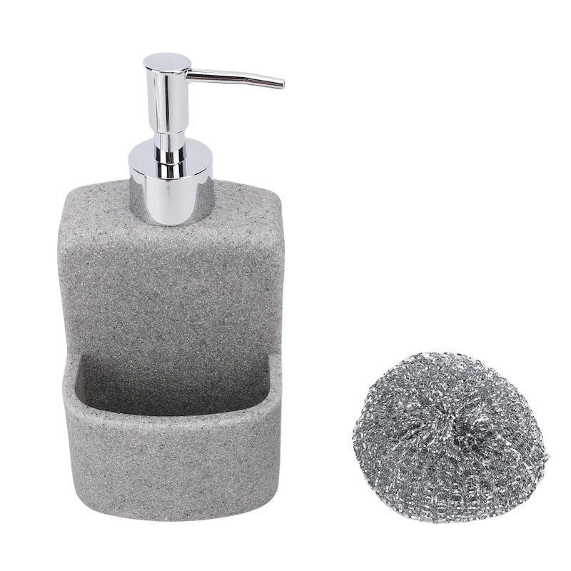 Housewares Soap Dispenser 250ml Capacity 2 in 1 Liquid Hand Dish Soap Dispenser and Holder for Kitchen Sink - Image 1
