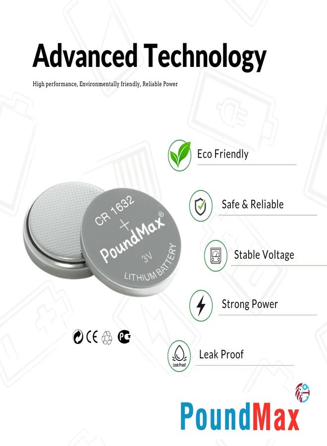 PoundMax 5 x 1632 CR1632 3V Lithium Batteries - Image 3