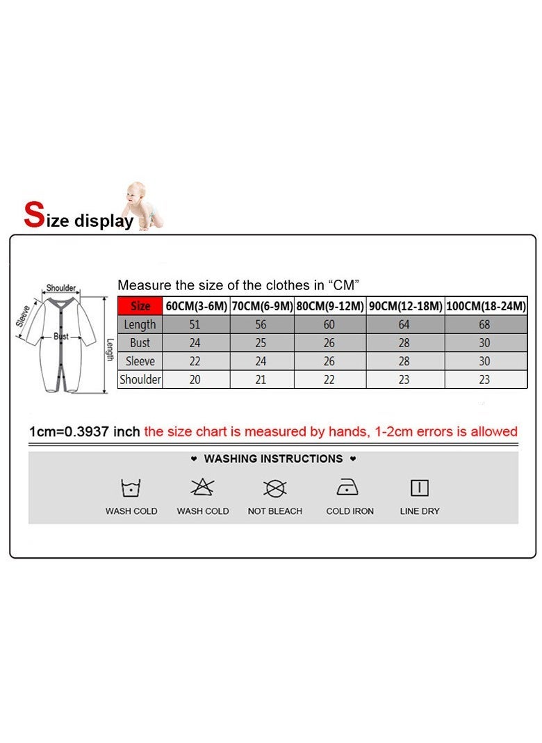 RedMapleTEK Infant And Toddler One-Piece Long-Sleeved Crawling Suit 2-Piece Set  - Image 2