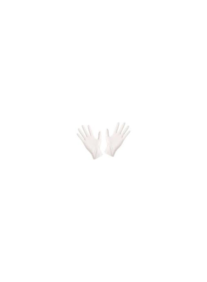 100-Pieces Powder Free Latex Gloves White Medium - Image 3