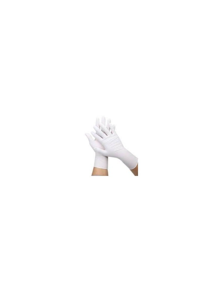 100-Pieces Powder Free Latex Gloves White Medium - Image 4