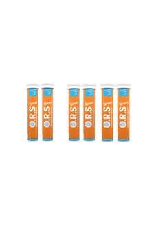 O.R.S. Hydration Tablets Ors Hydration Tablets With Electrolytes, Vegan, Gluten And Lactose Free Formula - Natural Orange Flavor - 20 Count Pack of 6 