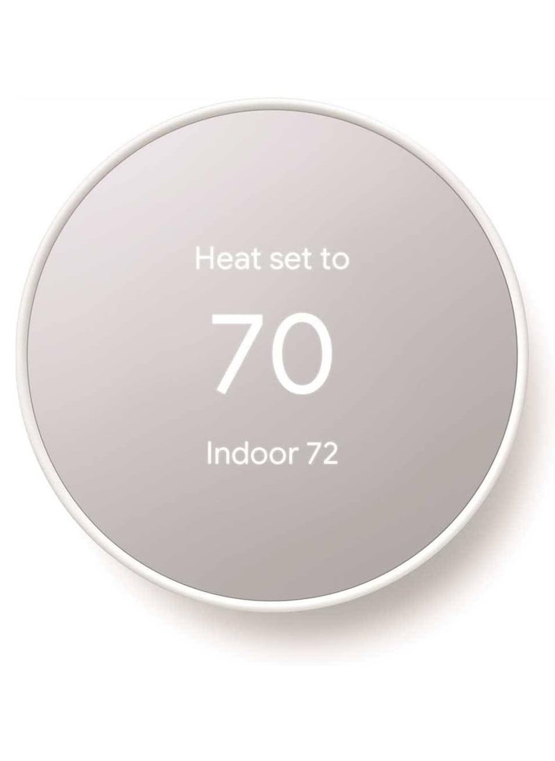Google Nest Thermostat 4th Gen Smart Programmable Wi-Fi Snow GA01334-US  - Image 1