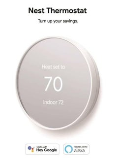 Google Nest Thermostat 4th Gen Smart Programmable Wi-Fi Snow GA01334-US  - Image 2