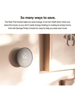 Google Nest Thermostat 4th Gen Smart Programmable Wi-Fi Snow GA01334-US  - Image 3