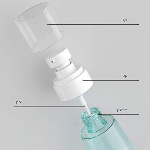 JOSALINAS 4PCS Airless Pump Bottle 3.4oz/100ml Plastic Empty Clear Refillable Travel Container Dispenser for Lotion Creams foundation - Image 5