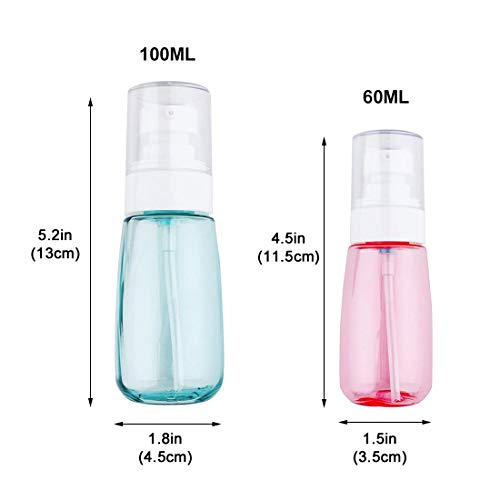 JOSALINAS 4PCS Airless Pump Bottle 3.4oz/100ml Plastic Empty Clear Refillable Travel Container Dispenser for Lotion Creams foundation - Image 3