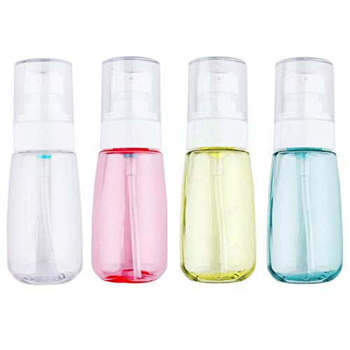 JOSALINAS 4PCS Airless Pump Bottle 3.4oz/100ml Plastic Empty Clear Refillable Travel Container Dispenser for Lotion Creams foundation - Image 1