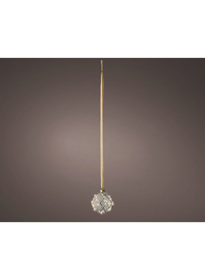 Kaemingk Micro LED Ball – Indoor Clear/Warm White Lights, 24cm Diameter, 30 LEDs Decorative Sphere - Image 1