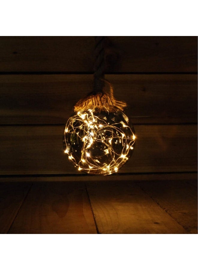 Kaemingk Micro LED Ball – Indoor Clear/Warm White Lights, 24cm Diameter, 30 LEDs Decorative Sphere - Image 2