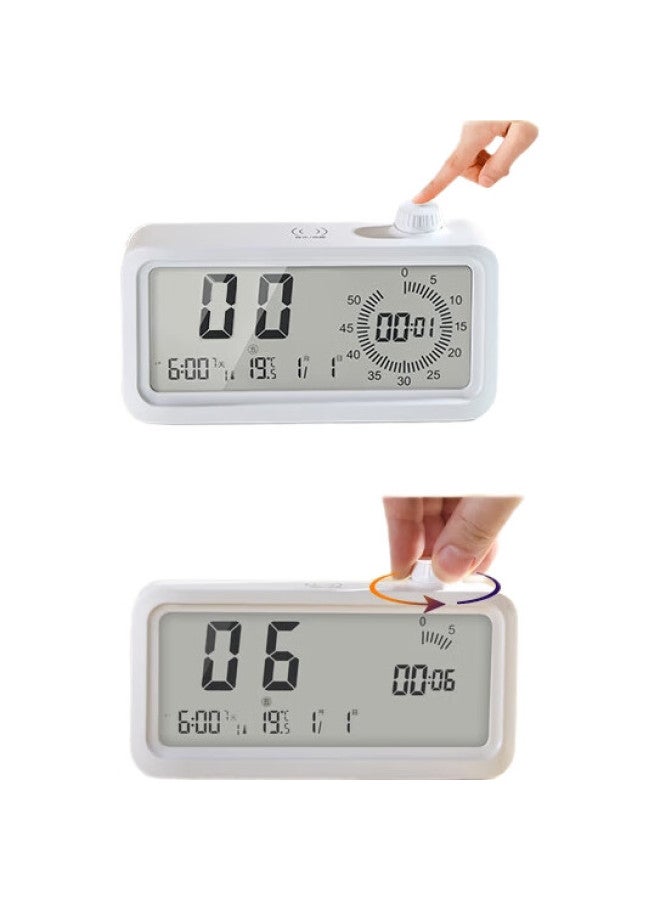 Compas Electronic Student Alarm Clock, Visual Timer, Children'S Countdown Time Management Device, 2318 Pink Rechargeable Model - Image 1