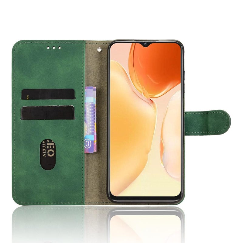 EO For Oukitel C61  Feel Magnetic Flip Leather Phone Case(Green) - Image 4