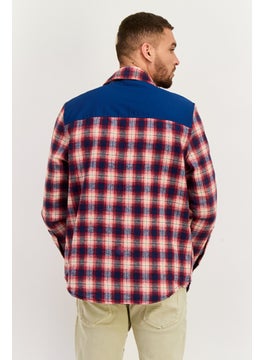 Avalanche Men Regular Fit Long Sleeves Checkered Casual Shirt, Navy  - Image 3