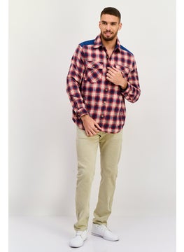 Avalanche Men Regular Fit Long Sleeves Checkered Casual Shirt, Navy  - Image 4