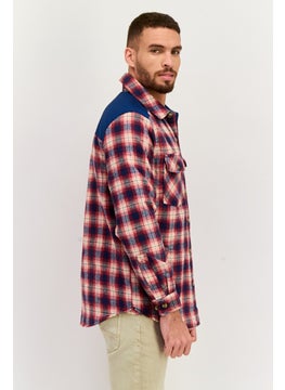 Avalanche Men Regular Fit Long Sleeves Checkered Casual Shirt, Navy  - Image 2
