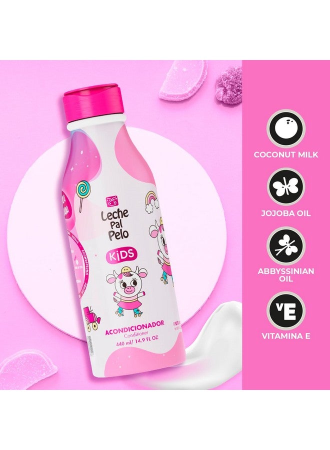 Leche Pal Pelo Kids Conditioner - Gentle Detangling, Moisturizing with Vitamin E, Oils for Kids' Hair. Strengthens, Prevents Breakage. Paraben-Free. 14.9 fl. oz. - Image 2