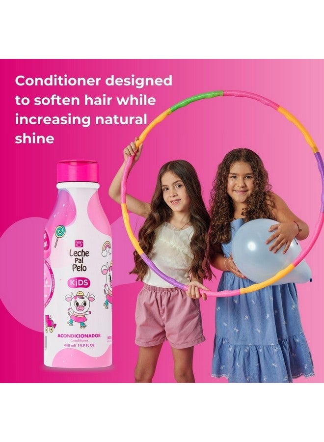 Leche Pal Pelo Kids Conditioner - Gentle Detangling, Moisturizing with Vitamin E, Oils for Kids' Hair. Strengthens, Prevents Breakage. Paraben-Free. 14.9 fl. oz. - Image 5