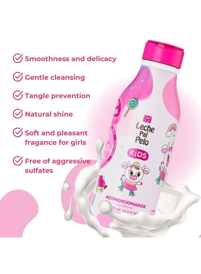 Leche Pal Pelo Kids Conditioner - Gentle Detangling, Moisturizing with Vitamin E, Oils for Kids' Hair. Strengthens, Prevents Breakage. Paraben-Free. 14.9 fl. oz. - Image 4