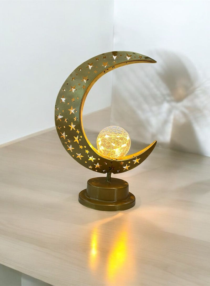 Sajadati Premium Ramadan Gift Set – Luxury Cream Turkish Prayer Mat (120x60 cm) & Elegant Gold Crescent Moon with Lights – Islamic Gift for Ramadan, Eid, Muslim Prayer Rug & Home Décor - Image 5