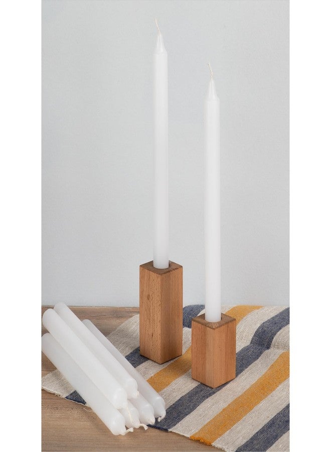 CANDWAX White Taper Candles Pack of 4 - Slow Burning Dripless Unscented Straight Candles 10 inch - Ideal for Dinner Table - Smokeless Long Candlesticks - Image 5