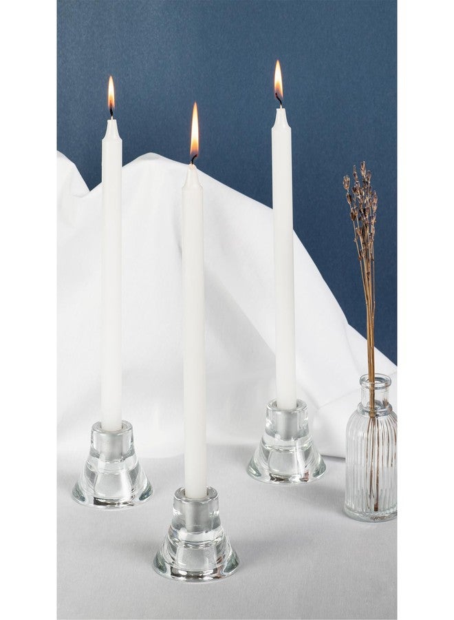 CANDWAX White Taper Candles Pack of 4 - Slow Burning Dripless Unscented Straight Candles 10 inch - Ideal for Dinner Table - Smokeless Long Candlesticks - Image 4
