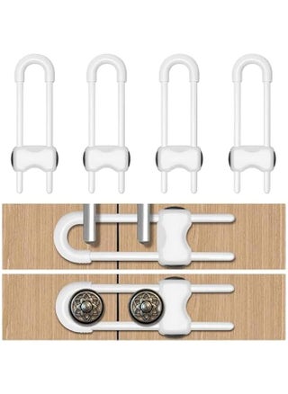 4 PACK Child Safety Latches, Sliding Child Safety Locks for Cabinets, Adjustable Drawer Locks Cabinet Locks, Baby Proofing Latches for Cabinets, Fridge Doors, Windows Knobs - pzsku/ZE051EFD6CEBFAFCDA176Z/45/_/1722170024/e702bea7-b8a7-47e7-9bce-538118553350