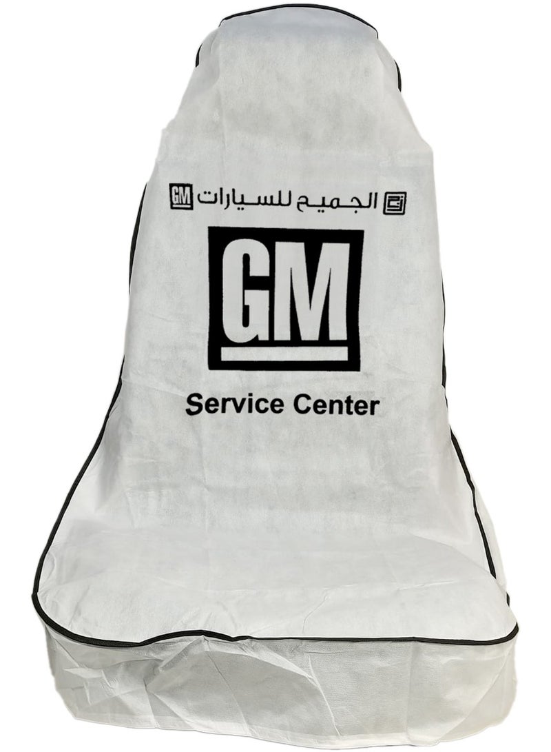 جنرال موتورز GM Service Center - غطاء مقعد سيارة للاستخدام مرة واحدة (قطعتان) | غطاء حماية شامل لمقاعد المركبات | مقاوم للغبار والأوساخ والشحوم والزيوت | قماش غير منسوج | لحماية المقصورة الداخلية في الورش ومراكز الصيانة | مناسب للسيارات وسيارات الدفع الرباعي والشاحنات الصغيرة والكبيرة - Image 2