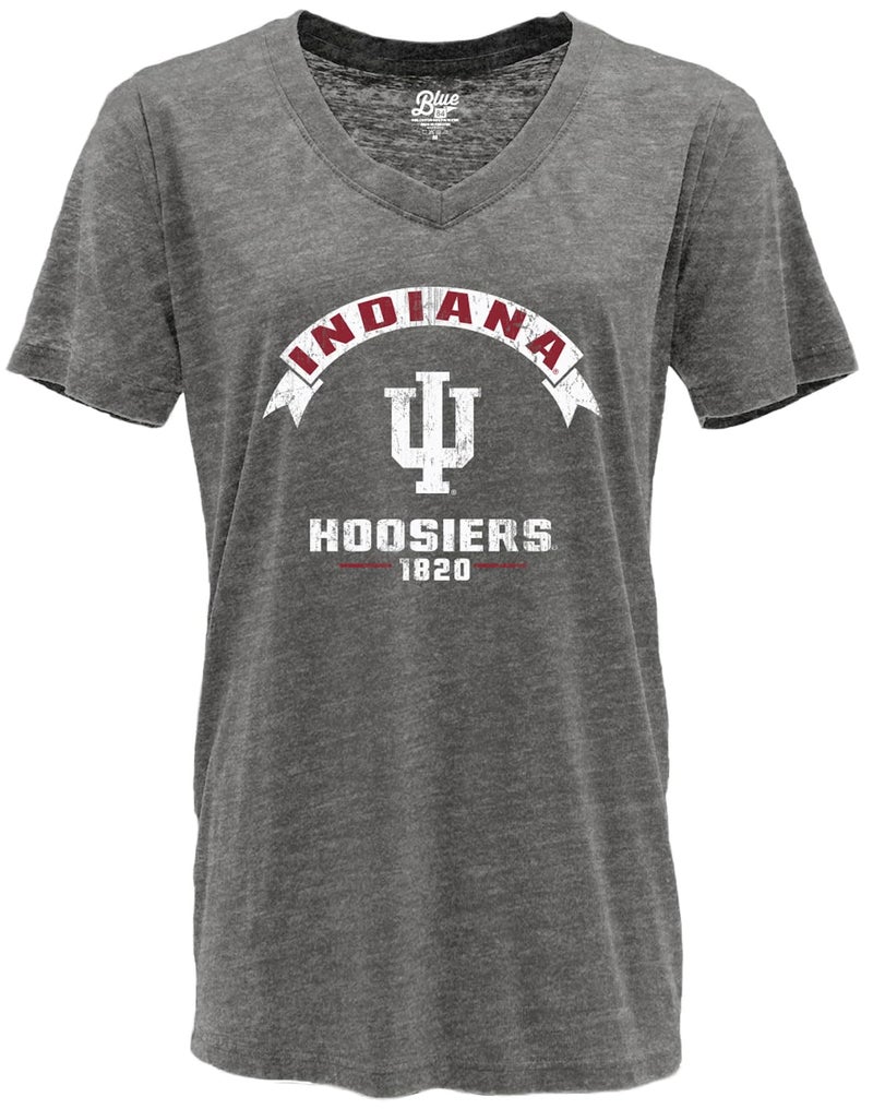 Blue 84 Indiana Hoosiers NCAA Officially Licensed Women's T-Shirt Burnout Vintage Scholar, Large - Image 2
