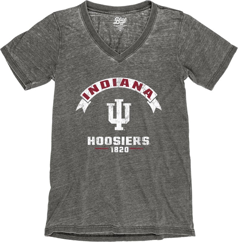 Blue 84 Indiana Hoosiers NCAA Officially Licensed Women's T-Shirt Burnout Vintage Scholar, Large - Image 3