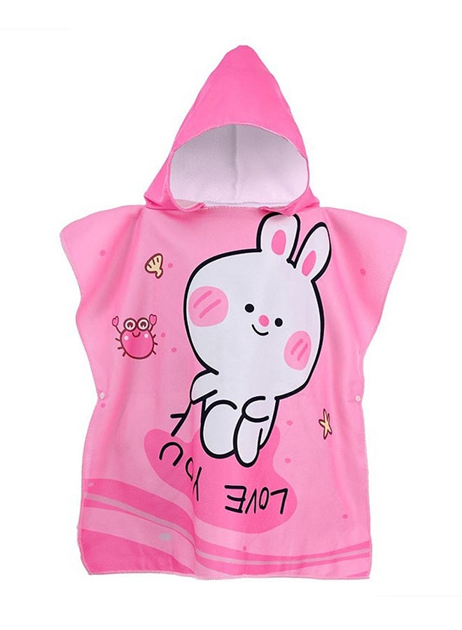 STAR BABiES Kids Beach Towel 70Cm X 150Cm With Kids Hooded Towel Poncho - Pink - Image 3